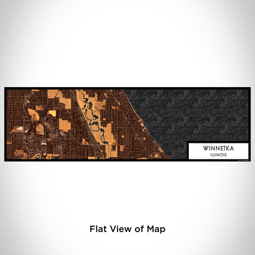 Flat View of Map Custom Winnetka Illinois Map Enamel Mug in Ember