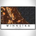 Winnetka Illinois Map Print Landscape Orientation in Ember Style With Shaded Background