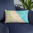 Custom Winnetka Illinois Map Throw Pillow in Watercolor on Blue Colored Chair