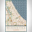 Winnetka Illinois Map Print Portrait Orientation in Woodblock Style With Shaded Background