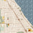 Winnetka Illinois Map Print in Woodblock Style Zoomed In Close Up Showing Details