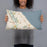 Person holding 20x12 Custom Winnetka Illinois Map Throw Pillow in Woodblock