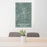 24x36 Winston-Salem North Carolina Map Print Portrait Orientation in Afternoon Style Behind 2 Chairs Table and Potted Plant
