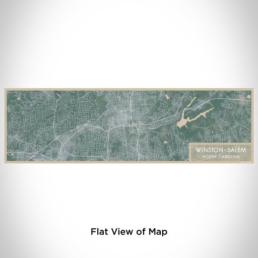 Flat View of Map Custom Winston-Salem North Carolina Map Enamel Mug in Afternoon