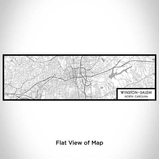 Flat View of Map Custom Winston-Salem North Carolina Map Enamel Mug in Classic