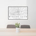 24x36 Winston-Salem North Carolina Map Print Landscape Orientation in Classic Style Behind 2 Chairs Table and Potted Plant