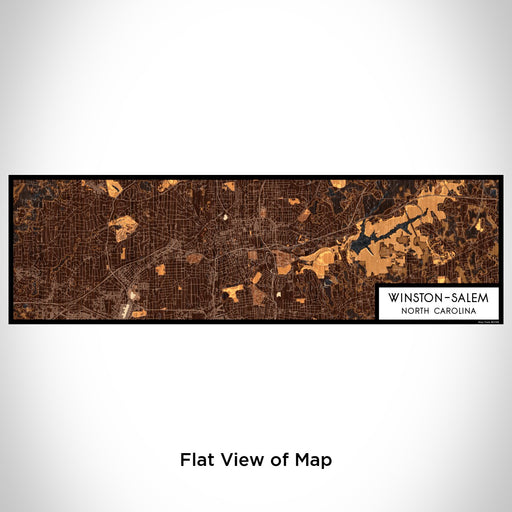 Flat View of Map Custom Winston-Salem North Carolina Map Enamel Mug in Ember