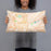 Person holding 20x12 Custom Winston-Salem North Carolina Map Throw Pillow in Watercolor