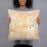 Person holding 18x18 Custom Winston-Salem North Carolina Map Throw Pillow in Watercolor
