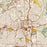 Winston-Salem North Carolina Map Print in Woodblock Style Zoomed In Close Up Showing Details