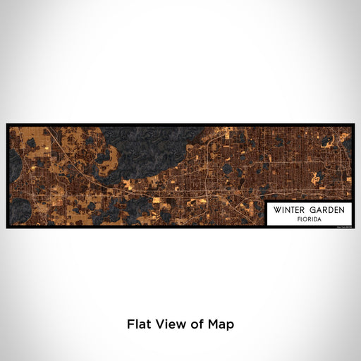 Flat View of Map Custom Winter Garden Florida Map Enamel Mug in Ember