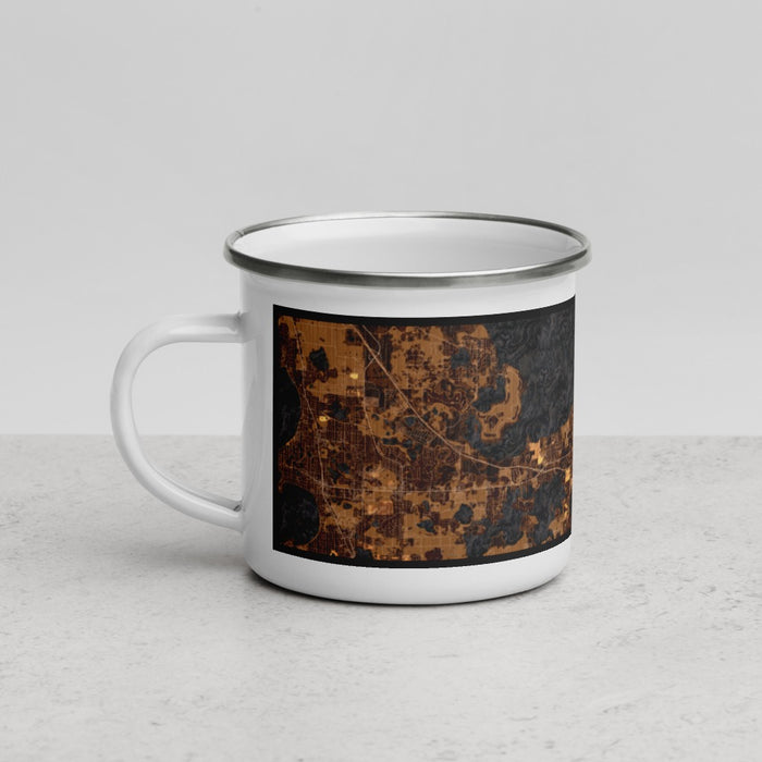 Left View Custom Winter Garden Florida Map Enamel Mug in Ember
