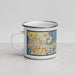 Left View Custom Winter Garden Florida Map Enamel Mug in Woodblock