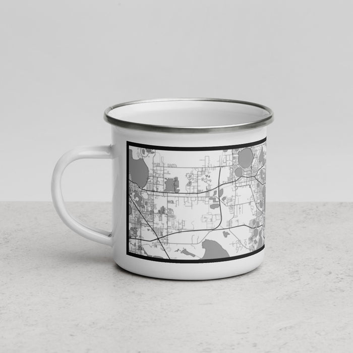 Left View Custom Winter Haven Florida Map Enamel Mug in Classic