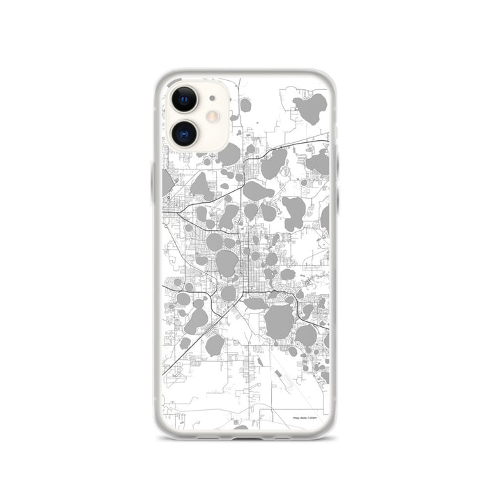 Custom iPhone 11 Winter Haven Florida Map Phone Case in Classic