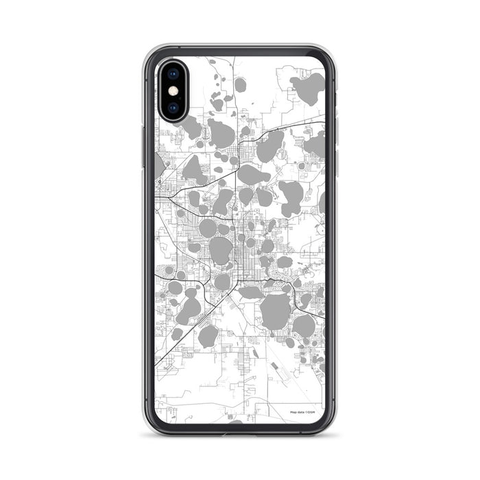 Custom iPhone XS Max Winter Haven Florida Map Phone Case in Classic