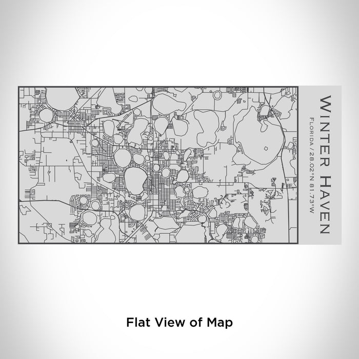 Rendered View of Winter Haven Florida Map Engraving on 17oz Stainless Steel Insulated Cola Bottle