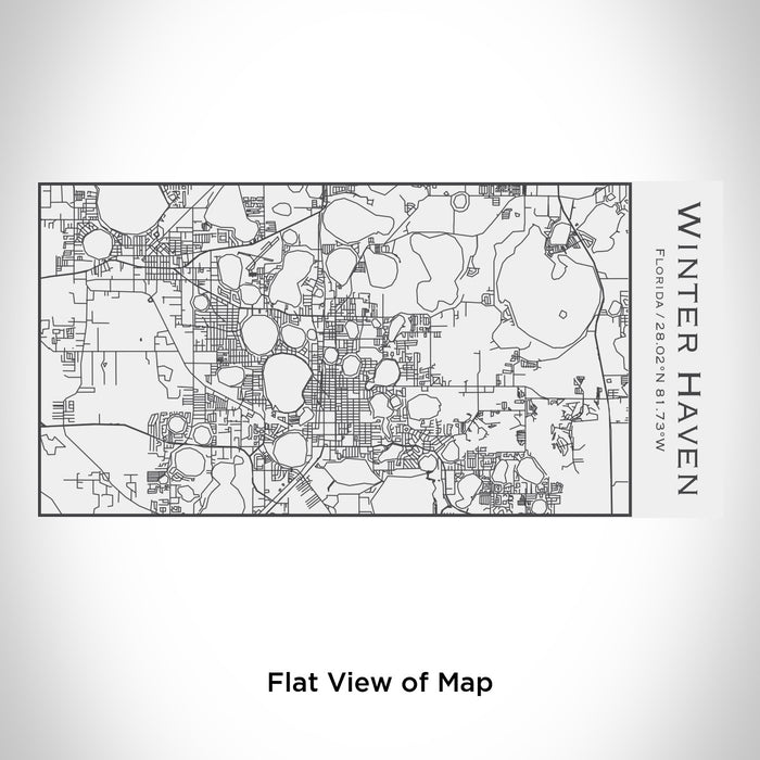 Rendered View of Winter Haven Florida Map Engraving on 17oz Stainless Steel Insulated Cola Bottle in White