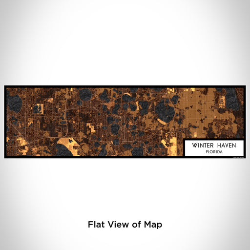 Flat View of Map Custom Winter Haven Florida Map Enamel Mug in Ember