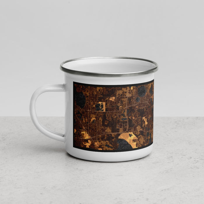 Left View Custom Winter Haven Florida Map Enamel Mug in Ember