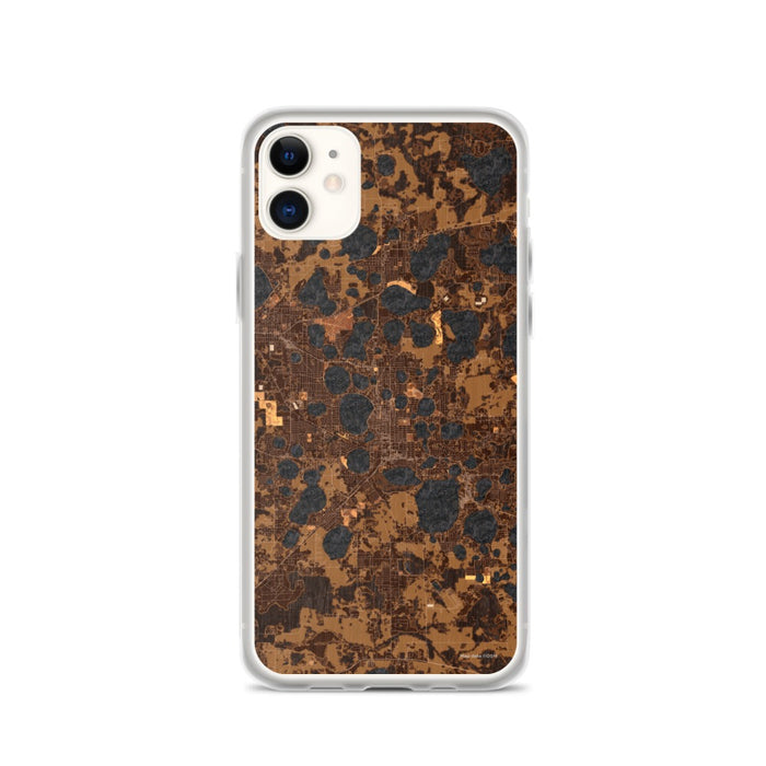 Custom iPhone 11 Winter Haven Florida Map Phone Case in Ember
