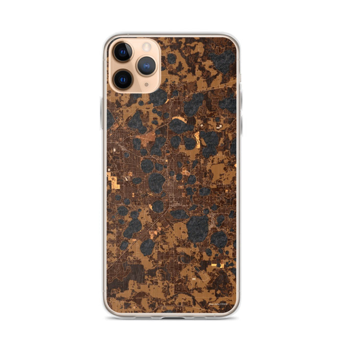 Custom iPhone 11 Pro Max Winter Haven Florida Map Phone Case in Ember