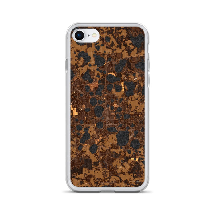 Custom iPhone SE Winter Haven Florida Map Phone Case in Ember