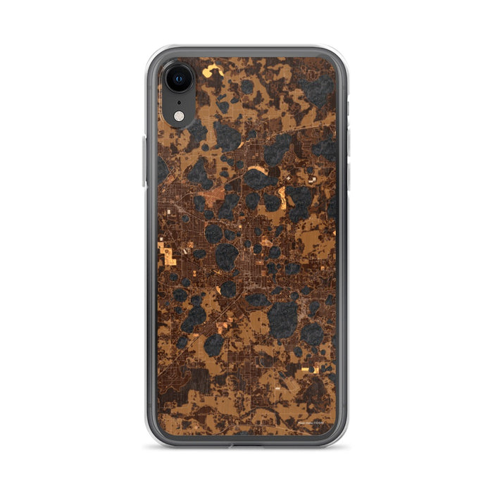 Custom iPhone XR Winter Haven Florida Map Phone Case in Ember
