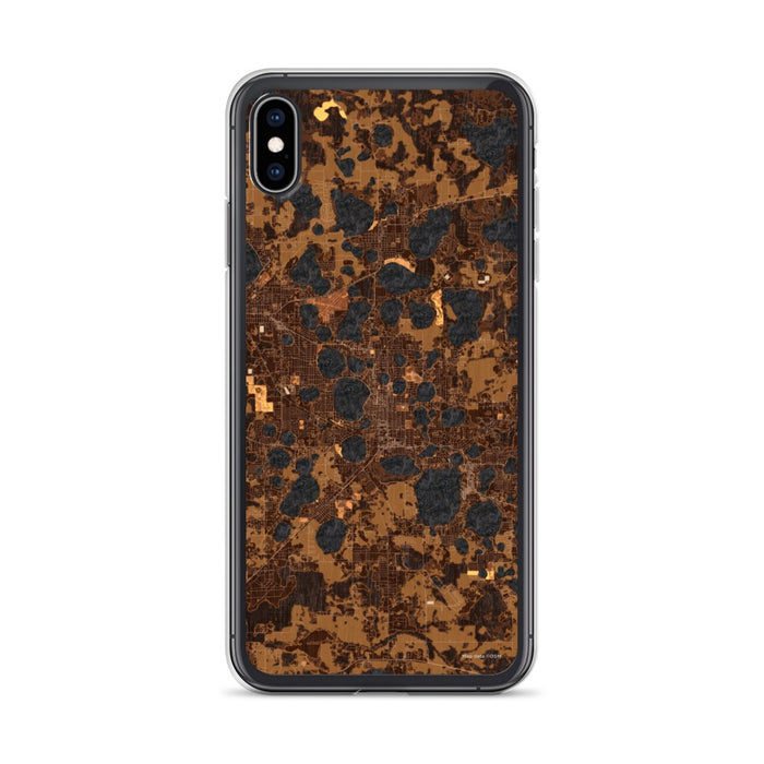 Custom iPhone XS Max Winter Haven Florida Map Phone Case in Ember