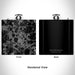 Rendered View of Winter Haven Florida Map Engraving on 6oz Stainless Steel Flask in Black