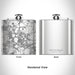 Rendered View of Winter Haven Florida Map Engraving on 6oz Stainless Steel Flask