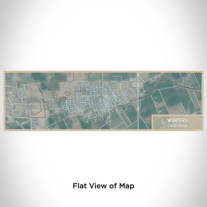 Flat View of Map Custom Winters California Map Enamel Mug in Afternoon