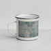 Left View Custom Winters California Map Enamel Mug in Afternoon