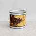 Front View Custom Winters California Map Enamel Mug in Ember