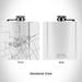 Rendered View of Winters California Map Engraving on 6oz Stainless Steel Flask in White