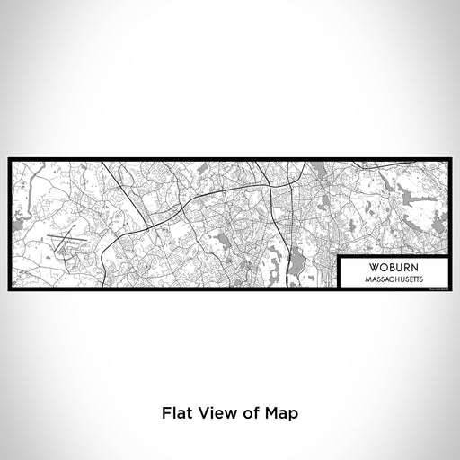 Flat View of Map Custom Woburn Massachusetts Map Enamel Mug in Classic