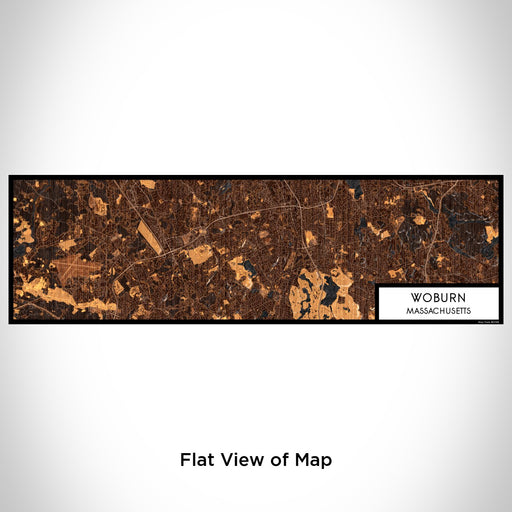 Flat View of Map Custom Woburn Massachusetts Map Enamel Mug in Ember