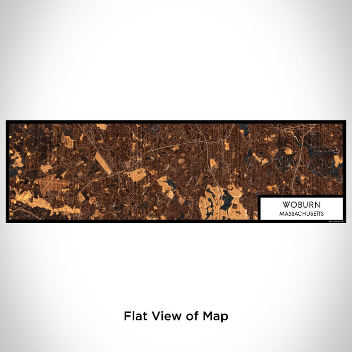 Flat View of Map Custom Woburn Massachusetts Map Enamel Mug in Ember