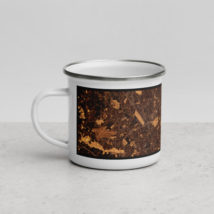 Left View Custom Woburn Massachusetts Map Enamel Mug in Ember