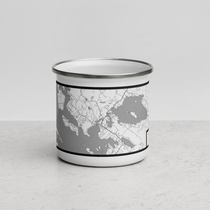 Front View Custom Wolfeboro New Hampshire Map Enamel Mug in Classic