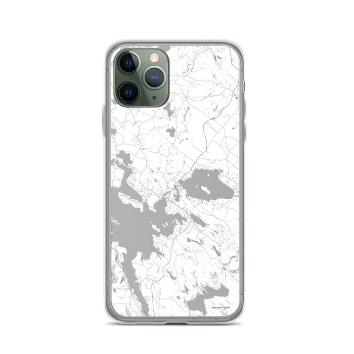 Custom iPhone 11 Pro Wolfeboro New Hampshire Map Phone Case in Classic