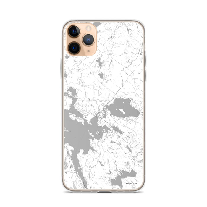 Custom iPhone 11 Pro Max Wolfeboro New Hampshire Map Phone Case in Classic