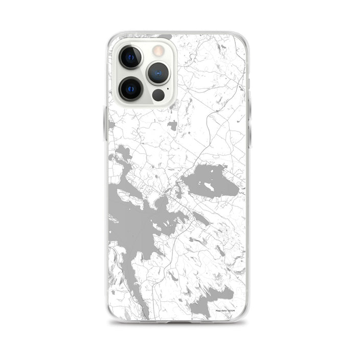 Custom iPhone 12 Pro Max Wolfeboro New Hampshire Map Phone Case in Classic