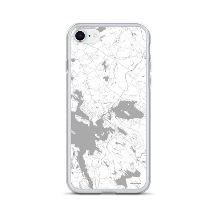 Custom iPhone SE Wolfeboro New Hampshire Map Phone Case in Classic
