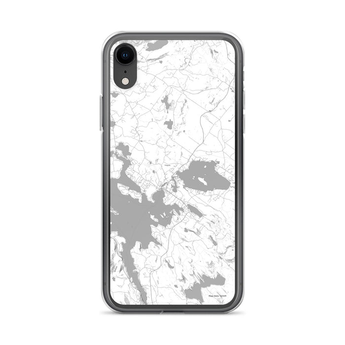 Custom iPhone XR Wolfeboro New Hampshire Map Phone Case in Classic