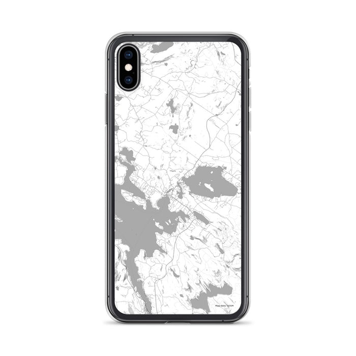 Custom iPhone XS Max Wolfeboro New Hampshire Map Phone Case in Classic