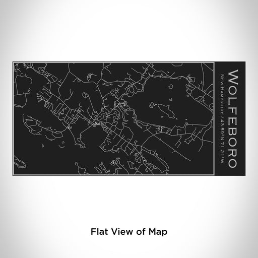 Rendered View of Wolfeboro New Hampshire Map Engraving on 17oz Stainless Steel Insulated Cola Bottle in Black