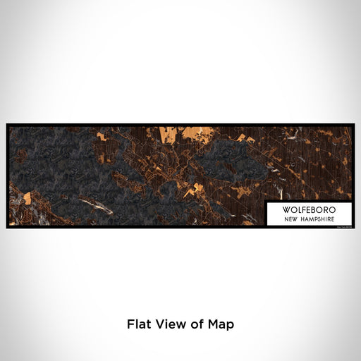 Flat View of Map Custom Wolfeboro New Hampshire Map Enamel Mug in Ember