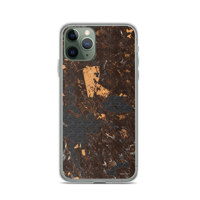 Custom iPhone 11 Pro Wolfeboro New Hampshire Map Phone Case in Ember
