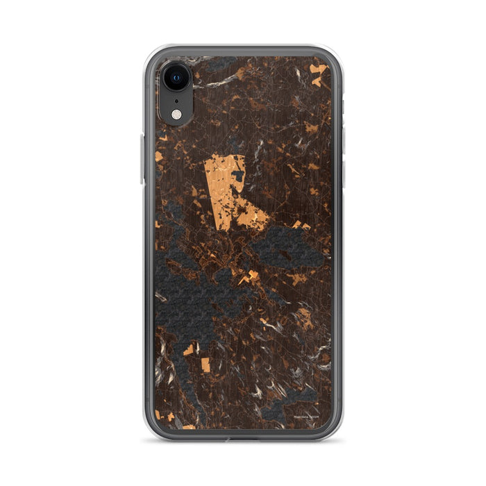 Custom iPhone XR Wolfeboro New Hampshire Map Phone Case in Ember